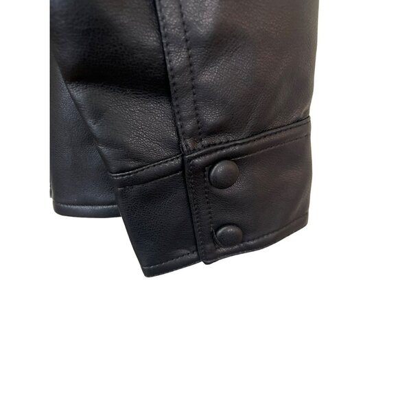 BLANK NYC Black Faux Leather Drawstring Jacket Size Medium NWT BlankNyc - Picture 7 of 8